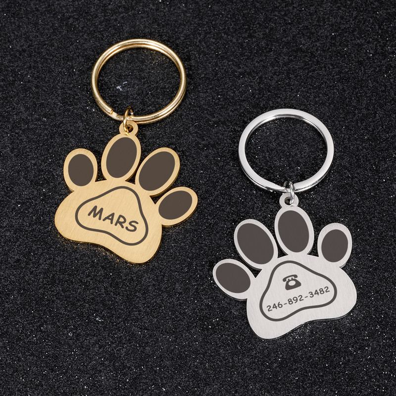 Pielāgota suņu kaklasiksnas vārda zīme Suņa medaļa ar gravējumu vārda Tālruņa numurs Mājdzīvnieki Aksesuāri suņiem Ķepu iejūga Kulonu ID birkas