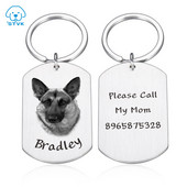 Etichetă personalizată pentru câini pentru pisici Etichete de identificare personalizate pentru animale de companie cu fotografie Etichetă pentru guler pentru câini Cadou pentru cățeluș Accesorii pentru câini pentru pisici Decorare guler