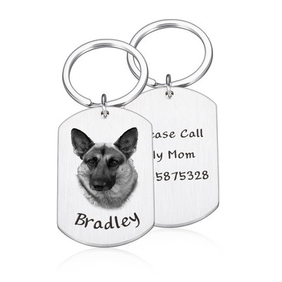 Etichetă personalizată pentru câini pentru pisici Etichete de identificare personalizate pentru animale de companie cu fotografie Etichetă pentru guler pentru câini Cadou pentru cățeluș Accesorii pentru câini pentru pisici Decorare guler