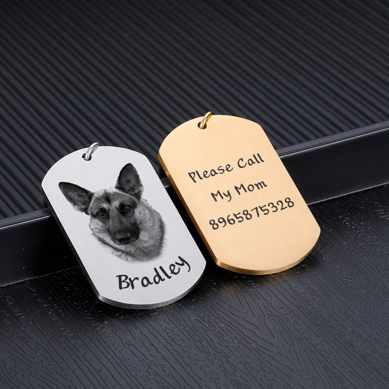 Etichetă personalizată pentru câini pentru pisici Etichete de identificare personalizate pentru animale de companie cu fotografie Etichetă pentru guler pentru câini Cadou pentru cățeluș Accesorii pentru câini pentru pisici Decorare guler