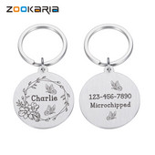 Bezmaksas iegravēta mājdzīvnieku suņa identifikācijas birka Personalizēta kaķa kucēna ID birka Mājas suņa kaklasiksnas piederumi pielāgoti suņiem pret pazaudēšanu vārda birkas Kulons