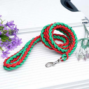 Frânghie de tracțiune pentru lesă pentru câini mari, cu cataramă rezistentă, tricotate manual, lese puternice, durabile, împletite din nailon, pentru câini de dimensiuni medii mari.