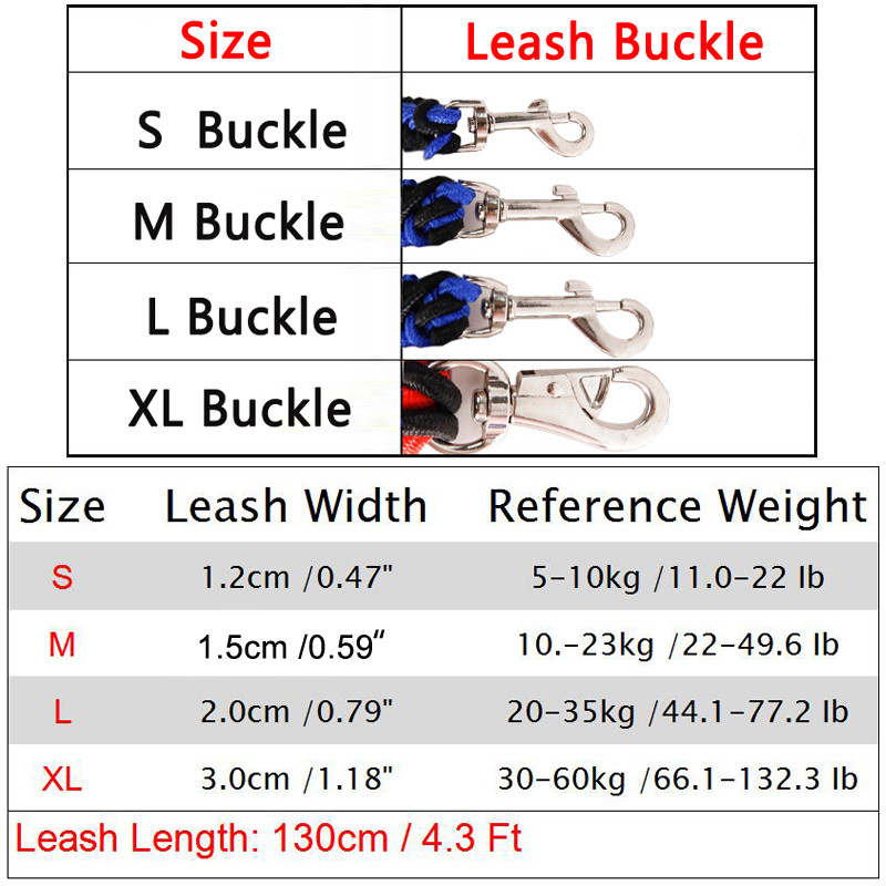 Frânghie de tracțiune pentru lesă pentru câini mari, cu cataramă rezistentă, tricotate manual, lese puternice, durabile, împletite din nailon, pentru câini de dimensiuni medii mari.