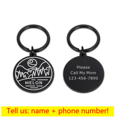 Personalizēta suņa plāksne, iegravēta mājdzīvnieka nozīmīte pret pazaudēšanu, ar lāzeru gravējama adrešu etiķetes suņiem Atzīme kaķu mājdzīvniekiem Aksesuāri