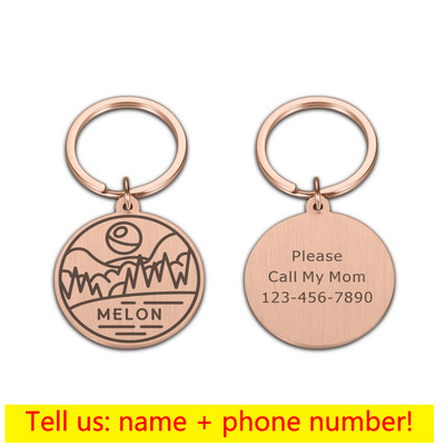 Personalizēta suņa plāksne, iegravēta mājdzīvnieka nozīmīte pret pazaudēšanu, ar lāzeru gravējama adrešu etiķetes suņiem Atzīme kaķu mājdzīvniekiem Aksesuāri