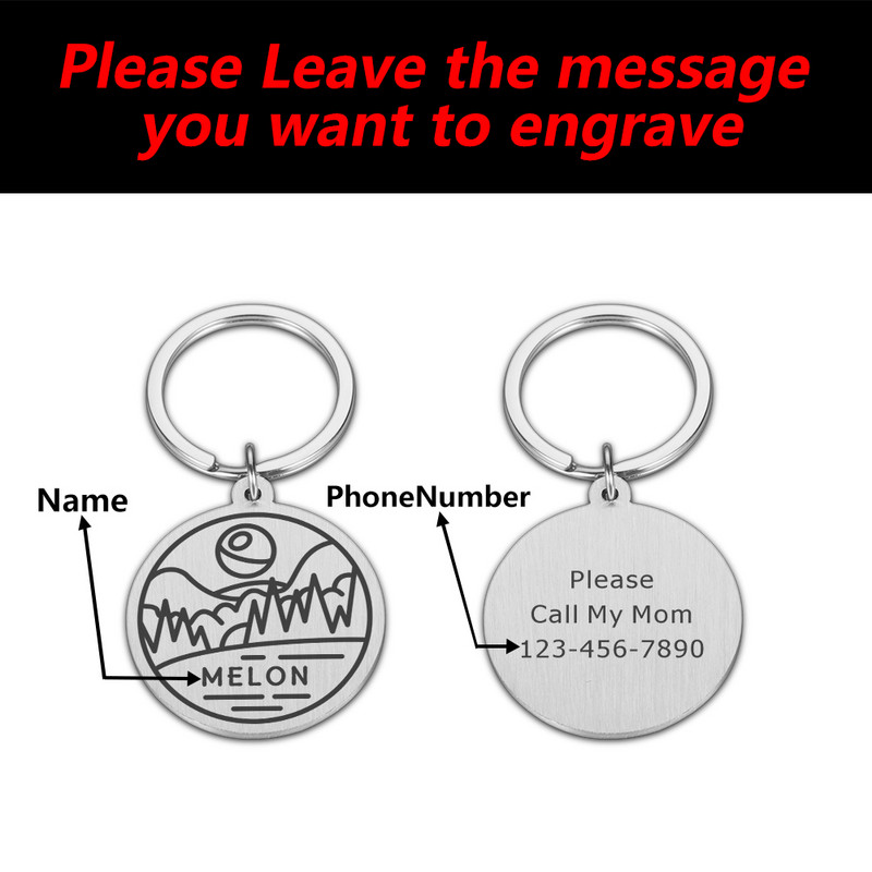 Personalizēta suņa plāksne, iegravēta mājdzīvnieka nozīmīte pret pazaudēšanu, ar lāzeru gravējama adrešu etiķetes suņiem Atzīme kaķu mājdzīvniekiem Aksesuāri