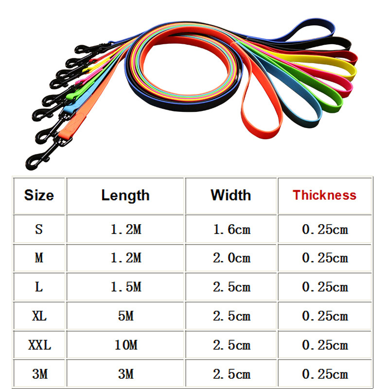 Lemmikloomapood Koera jalutusrihm PVC Veekindel koera juhtnöör Kassi rihm määrdumisevastane lihtne puhastada suurtele väikestele koertele kutsikate lemmikloomatooted