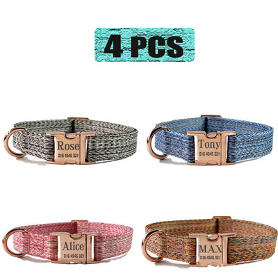Prilagođena ogrlica za pse Personalizirana ugravirana ID pločica Dodaci Ogrlice za kućne ljubimce za male srednje velike pse Francuski buldog Perro