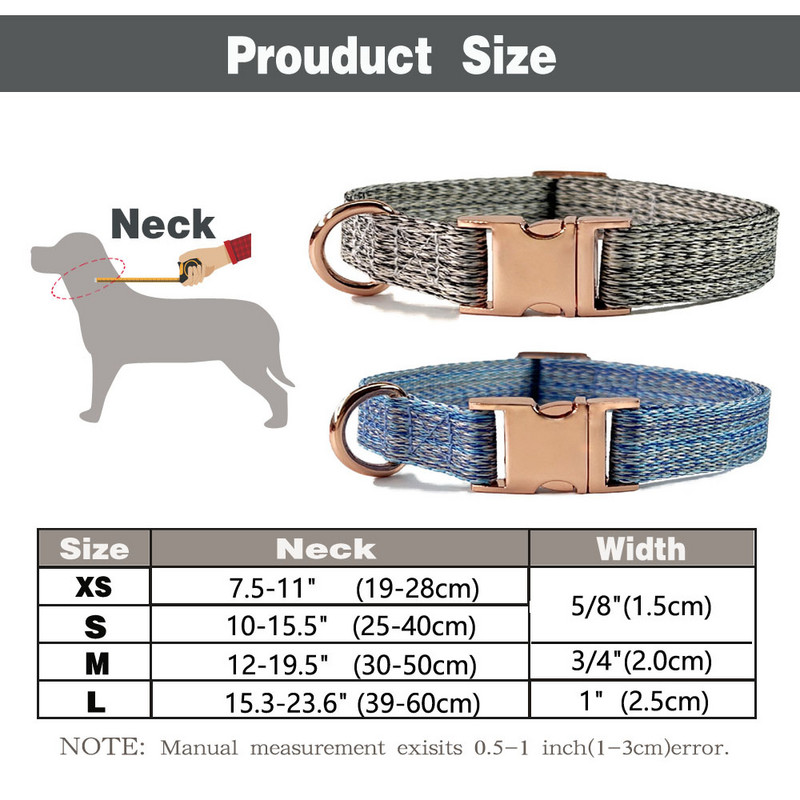 Prilagođena ogrlica za pse Personalizirana ugravirana ID pločica Dodaci Ogrlice za kućne ljubimce za male srednje velike pse Francuski buldog Perro