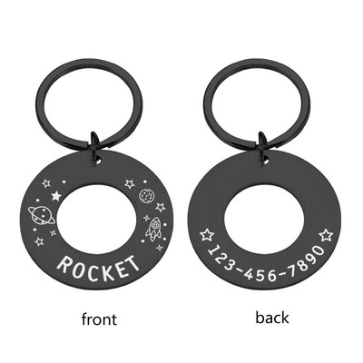 Comerț cu ridicata Anti-pierdere Gravura personalizată Etichete cu nume de pisică pentru animale de companie Pandantiv Etichetă de identificare pentru câine personalizată Accesorii pentru guler Plăcuță de identificare Breloc