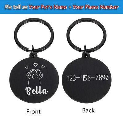 Koera ID nimesilt Isikupärastatud graveeritud silt Kutsikas kassipoeg Lemmikkass kaelarihma tarvikute tarvikud Kohandatud roostevabast terasest ID sildid