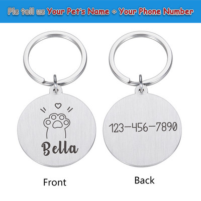 Koera ID nimesilt Isikupärastatud graveeritud silt Kutsikas kassipoeg Lemmikkass kaelarihma tarvikute tarvikud Kohandatud roostevabast terasest ID sildid