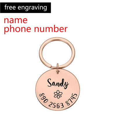 Anti-lost ID oznaka Ogrlica za pse Personalizirana ID oznaka za kućne ljubimce Ugravirana identifikacijska oznaka za kućnog ljubimca Naziv za mačku Štene Oznaka za ogrlicu prilagođenog imena Dodaci za kućne ljubimce