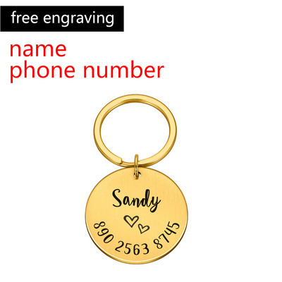 Anti-lost ID oznaka Ogrlica za pse Personalizirana ID oznaka za kućne ljubimce Ugravirana identifikacijska oznaka za kućnog ljubimca Naziv za mačku Štene Oznaka za ogrlicu prilagođenog imena Dodaci za kućne ljubimce