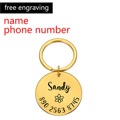 Anti-lost ID oznaka Ogrlica za pse Personalizirana ID oznaka za kućne ljubimce Ugravirana identifikacijska oznaka za kućnog ljubimca Naziv za mačku Štene Oznaka za ogrlicu prilagođenog imena Dodaci za kućne ljubimce