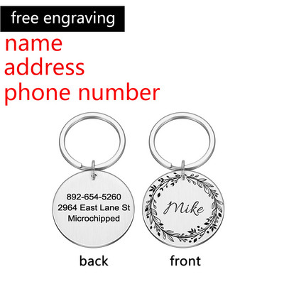 Anti-lost ID oznaka Ogrlica za pse Personalizirana ID oznaka za kućne ljubimce Ugravirana identifikacijska oznaka za kućnog ljubimca Naziv za mačku Štene Oznaka za ogrlicu prilagođenog imena Dodaci za kućne ljubimce
