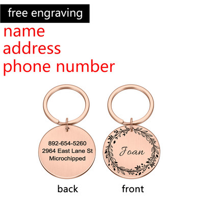 Anti-lost ID oznaka Ogrlica za pse Personalizirana ID oznaka za kućne ljubimce Ugravirana identifikacijska oznaka za kućnog ljubimca Naziv za mačku Štene Oznaka za ogrlicu prilagođenog imena Dodaci za kućne ljubimce