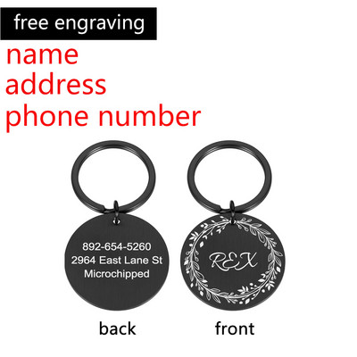 Anti-lost ID oznaka Ogrlica za pse Personalizirana ID oznaka za kućne ljubimce Ugravirana identifikacijska oznaka za kućnog ljubimca Naziv za mačku Štene Oznaka za ogrlicu prilagođenog imena Dodaci za kućne ljubimce