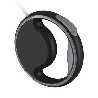 Lesă pentru câini 3m retractabilă automată cu lumină bliț și frânghie de nailon pentru gunoi Mâner anti-alunecare Lesă rotundă reglabilă pentru animale de companie