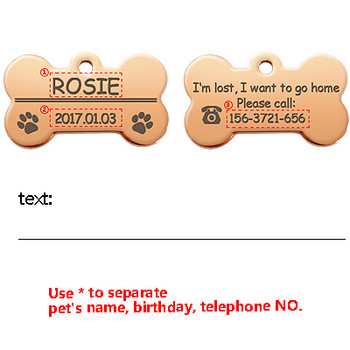 Персонализиран етикет за куче ID от неръждаема стомана Персонализирани военни етикети за кучета Гравирано име на домашен любимец Телефон за рожден ден и пол с пръстен