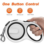 Lesă pentru câini 3/5/8M, automată, retractabilă pentru câini, frânghie durabilă de tragere din nailon pentru provizii de plimbare pentru cățeluși mici și mijlocii