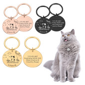 Prilagodljiva mačja ogrlica ID oznake Pseća medalja s ugraviranim imenom Personalizirana pločica za psa Dodaci za mačke za dom Potrepštine za kućne ljubimce