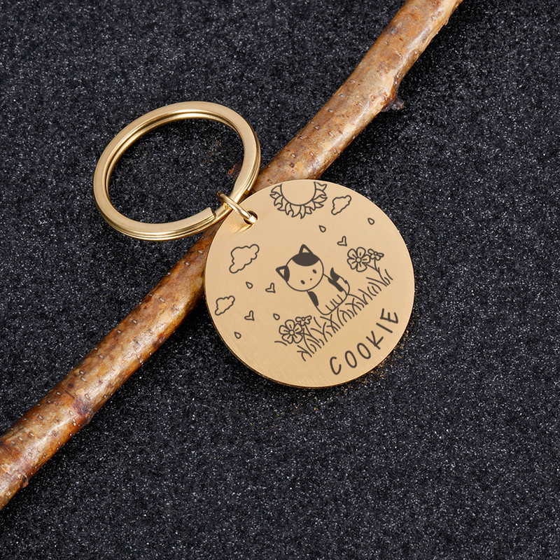 Prilagodljiva mačja ogrlica ID oznake Pseća medalja s ugraviranim imenom Personalizirana pločica za psa Dodaci za mačke za dom Potrepštine za kućne ljubimce