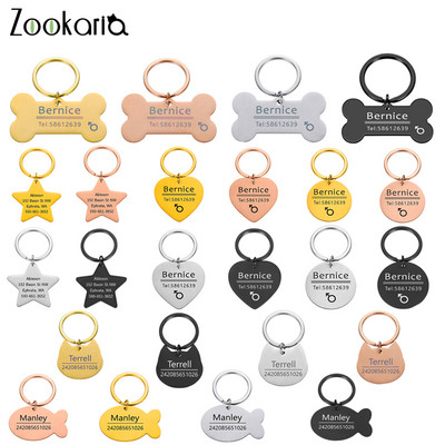 Personalizēta iegravēta kaķa suns mājdzīvnieka identifikācijas zīme suns pret nozaudēšanu apkakles piekariņš mājdzīvnieka vārda apkakles siksna kucēns kaķa kaklasiksnas aksesuāri sunim