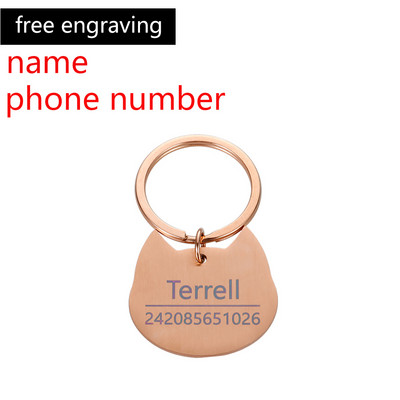 Personalizēta iegravēta kaķa suns mājdzīvnieka identifikācijas zīme suns pret nozaudēšanu apkakles piekariņš mājdzīvnieka vārda apkakles siksna kucēns kaķa kaklasiksnas aksesuāri sunim