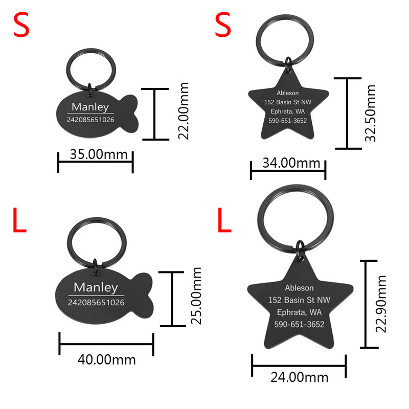 Personalizēta iegravēta kaķa suns mājdzīvnieka identifikācijas zīme suns pret nozaudēšanu apkakles piekariņš mājdzīvnieka vārda apkakles siksna kucēns kaķa kaklasiksnas aksesuāri sunim