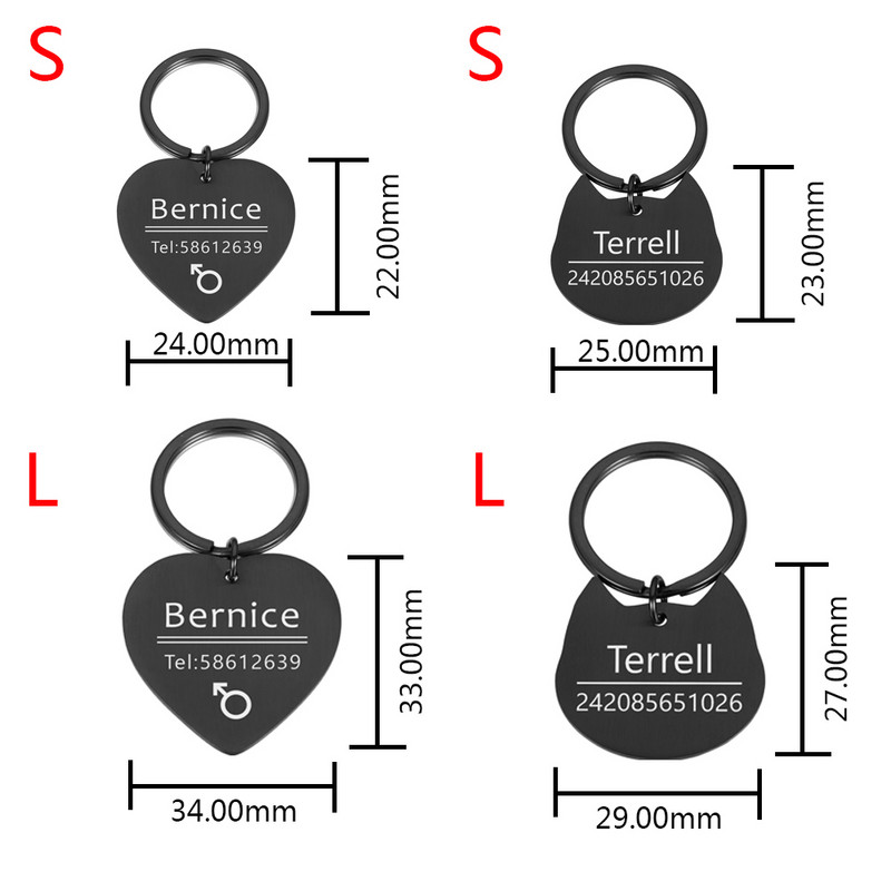 Personalizēta iegravēta kaķa suns mājdzīvnieka identifikācijas zīme suns pret nozaudēšanu apkakles piekariņš mājdzīvnieka vārda apkakles siksna kucēns kaķa kaklasiksnas aksesuāri sunim
