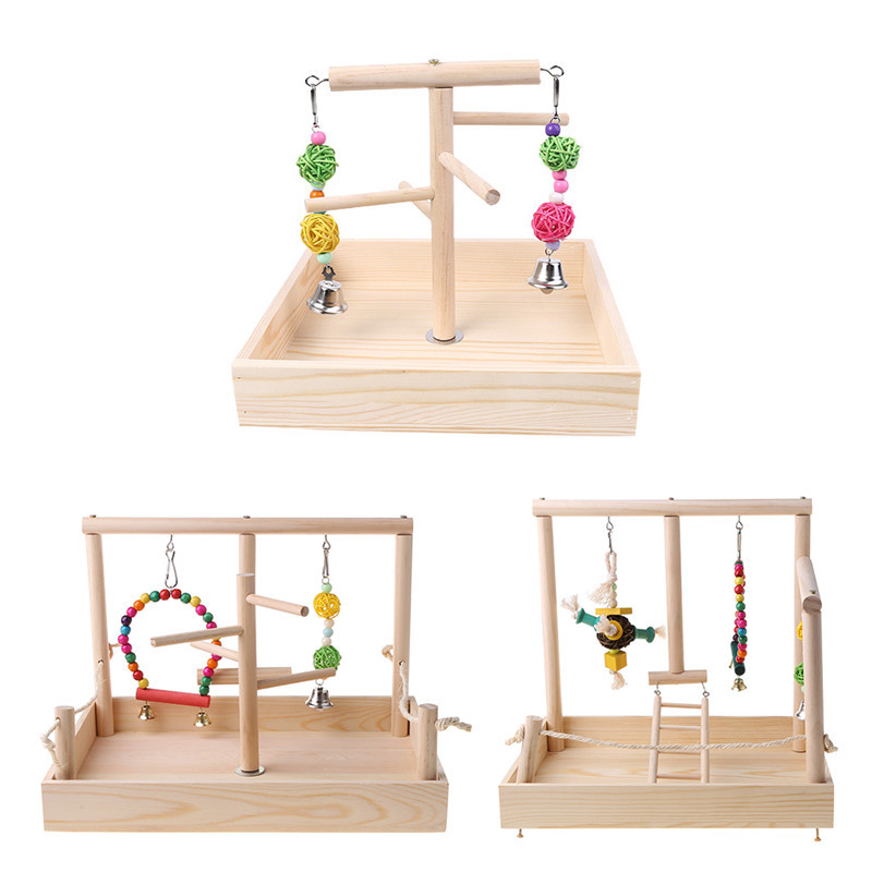 Bird Parrot Swing Αναρρίχηση Σκάλα Επιτραπέζια Βάση Παιχνίδι Ξύλινη Παιδική Χαρά Εκπαίδευση Πλατφόρμα Πέρκα