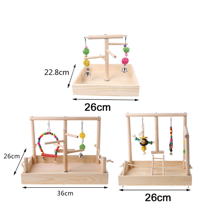 Bird Parrot Swing Αναρρίχηση Σκάλα Επιτραπέζια Βάση Παιχνίδι Ξύλινη Παιδική Χαρά Εκπαίδευση Πλατφόρμα Πέρκα