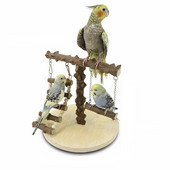 Stalak za igru od prirodnog bodljikavog drva Okvir za kućne ljubimce Stanica za ptice Igralište za papige Smuđ Stalak za vježbanje u teretani s ljestvama za penjanje za ptice