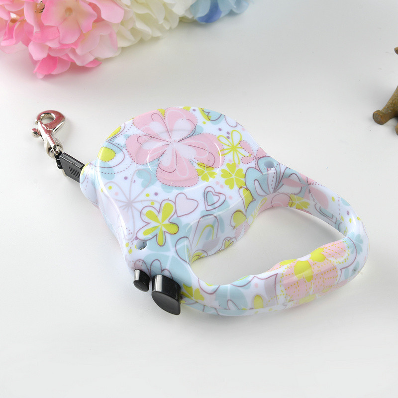 Lesă retractabilă imprimată pentru câini, care se extinde pentru plimbarea cățelui, lesă pentru alergare pentru cățeluș, produs excelent pentru plimbarea câinelui