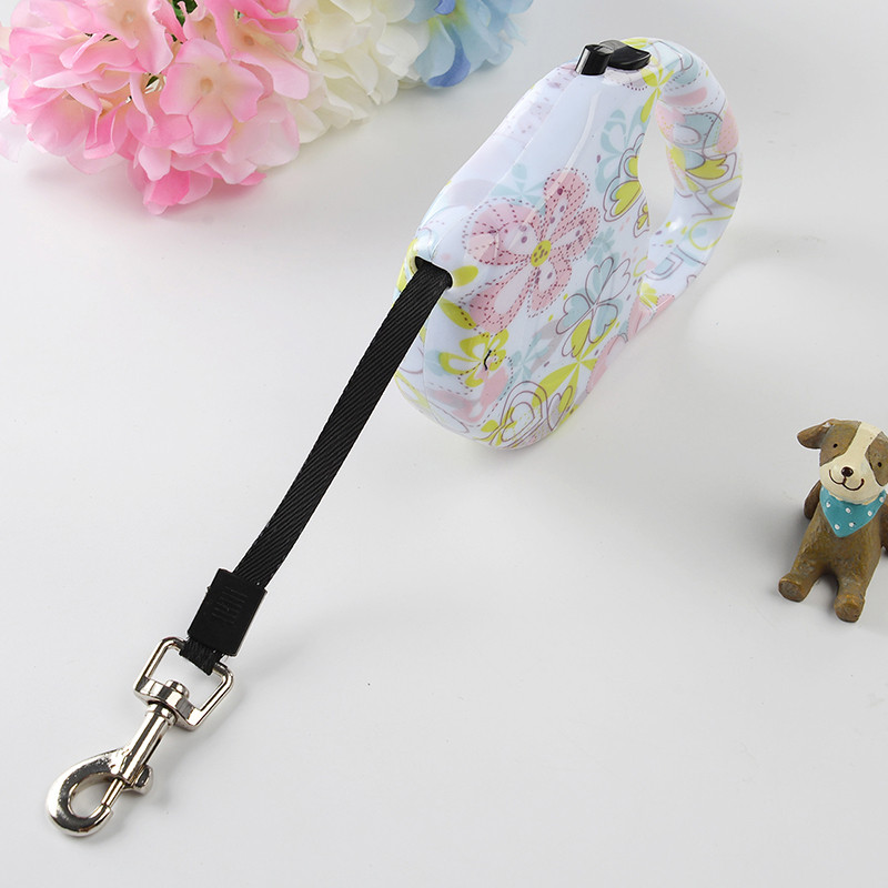 Lesă retractabilă imprimată pentru câini, care se extinde pentru plimbarea cățelui, lesă pentru alergare pentru cățeluș, produs excelent pentru plimbarea câinelui