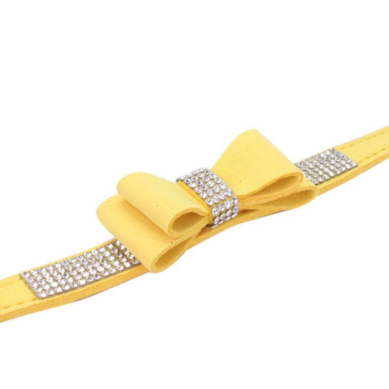 Pietre pentru animale de companie Guler cu nod cu fundă pentru câine, pisică, moale, drăguț, guler pentru cravată, guler din piele PU, pentru animale de companie, pentru animale de companie.