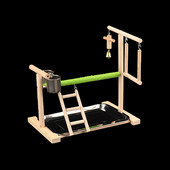 Suport de joacă pentru papagali pentru animale de companie cu ceașcă Jucării pentru păsări Tavă pentru păsări Leagăn pentru cățărare Scară agățată Pod Lemn Cockatiel Loc de joacă Bibani pentru păsări