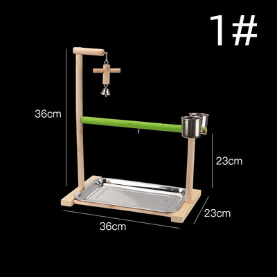 Suport de joacă pentru papagali pentru animale de companie cu ceașcă Jucării pentru păsări Tavă pentru păsări Leagăn pentru cățărare Scară agățată Pod Lemn Cockatiel Loc de joacă Bibani pentru păsări