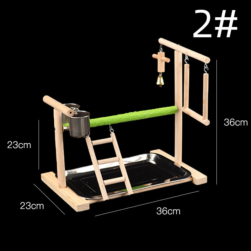 Suport de joacă pentru papagali pentru animale de companie cu ceașcă Jucării pentru păsări Tavă pentru păsări Leagăn pentru cățărare Scară agățată Pod Lemn Cockatiel Loc de joacă Bibani pentru păsări
