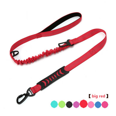 Lesă pentru câini Okinawa rezistentă la explozie, lesă elastică reflectorizante pentru animale de companie pentru plimbarea câinilor și centură de siguranță pentru câini pentru câini mari, mijlocii mici