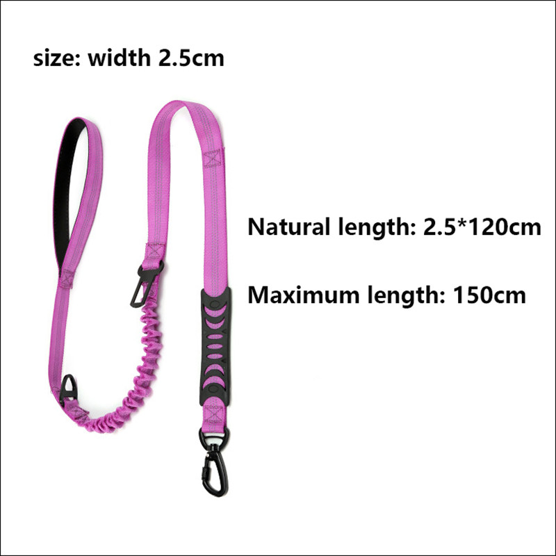 Lesă pentru câini Okinawa rezistentă la explozie, lesă elastică reflectorizante pentru animale de companie pentru plimbarea câinilor și centură de siguranță pentru câini pentru câini mari, mijlocii mici