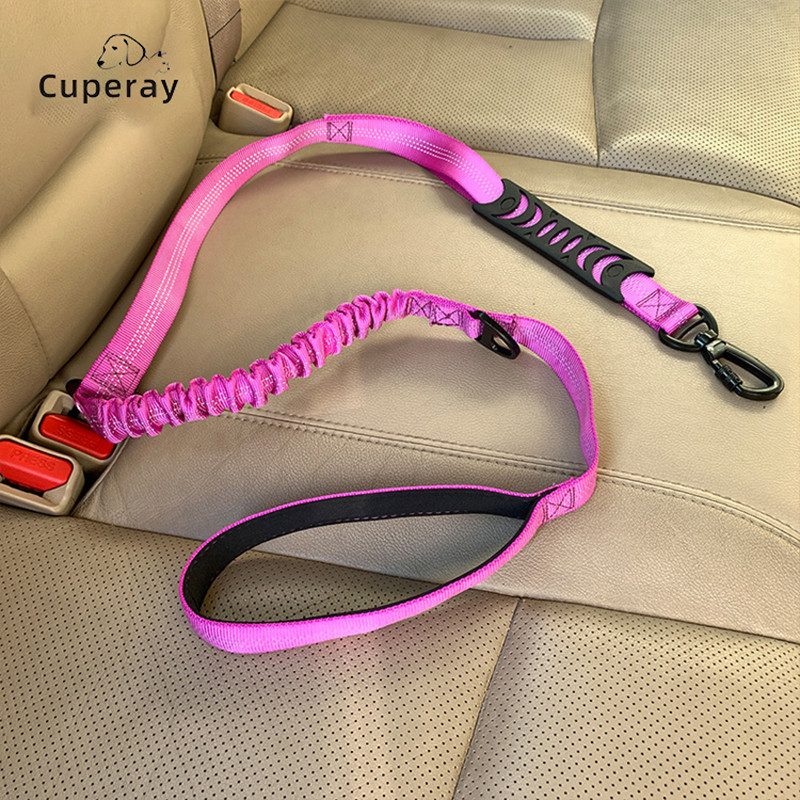 Lesă pentru câini Okinawa rezistentă la explozie, lesă elastică reflectorizante pentru animale de companie pentru plimbarea câinilor și centură de siguranță pentru câini pentru câini mari, mijlocii mici