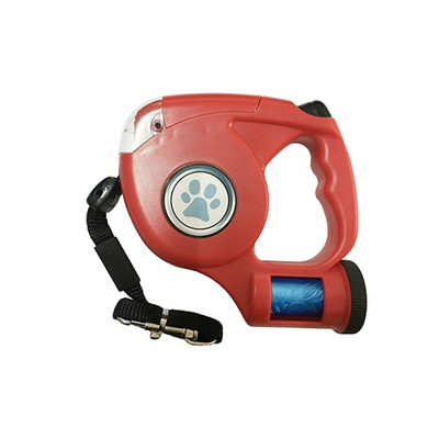 Lesă pentru câini cu LED cu sac de gunoi Lesă automată pentru animale de companie pentru câini, pisici, noapte, siguranță pentru călătorii, funie de tracțiune pentru animale de companie, accesorii pentru câini de 4,5 m