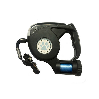 Lesă pentru câini cu LED cu sac de gunoi Lesă automată pentru animale de companie pentru câini, pisici, noapte, siguranță pentru călătorii, funie de tracțiune pentru animale de companie, accesorii pentru câini de 4,5 m