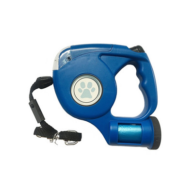 Lesă pentru câini cu LED cu sac de gunoi Lesă automată pentru animale de companie pentru câini, pisici, noapte, siguranță pentru călătorii, funie de tracțiune pentru animale de companie, accesorii pentru câini de 4,5 m