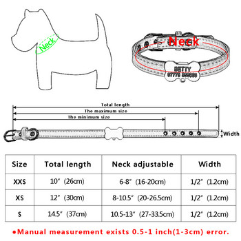 Персонализирани нашийници за кучета Персонализирани чихуахуа кученце котка нашийник кост ID етикети гравирани за малки средни кучета безплатен подарък звънец XS S