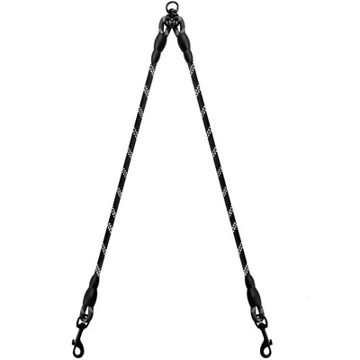 Benepaw vastupidav topeltkoera jalutusrihm, helkur, tugev kahekordne lemmikloomarihm, 360°, sasipuntrata väikestele ja keskmistele suurtele koertele