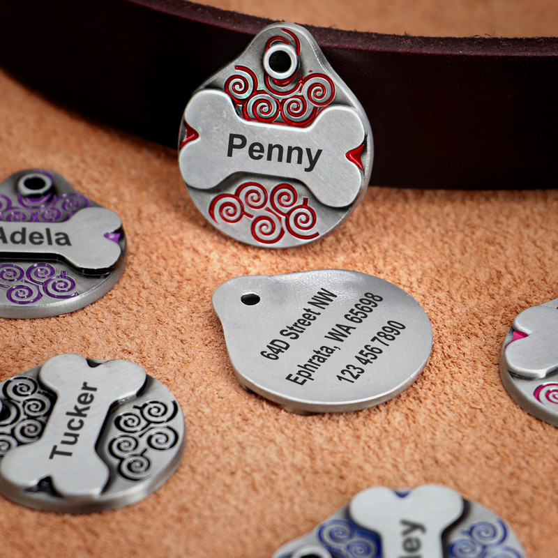 Personalizirana ID oznaka za psa, mačku, dodaci za ogrlicu, prilagođeno gravirana oznaka s imenom kućnog ljubimca od nehrđajućeg čelika, privjesak za pse, mačke, dvostrani