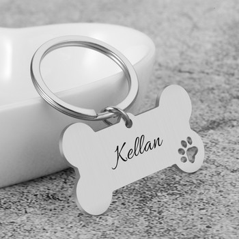 Anti-lost Personalized Pet ID Tag Κολάρο σκύλου Χαραγμένο όνομα κατοικίδιου για κολάρο σκύλου γάτας Κρεμαστό γιακά αξεσουάρ για κατοικίδια